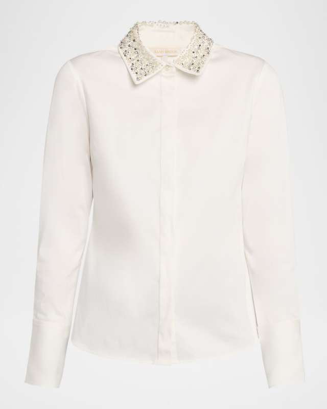 Wendy Embellished-Collar Button Shirt